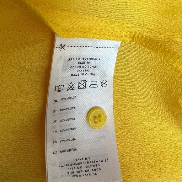 Ya Ya  Womens Sz US 10 Yellow Long Sleeve A-Line Maxi Dress Viscose NWT - Picture 14 of 14